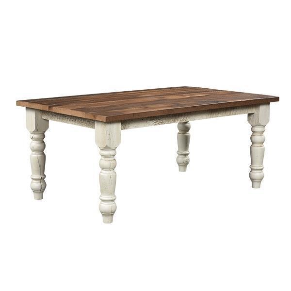 Amish Handcrafted Reclaimed Barnwood Farmhouse Solid Top Dining Table