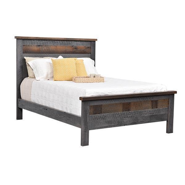 Amish Reclaimed Barnwood London Fog Bed