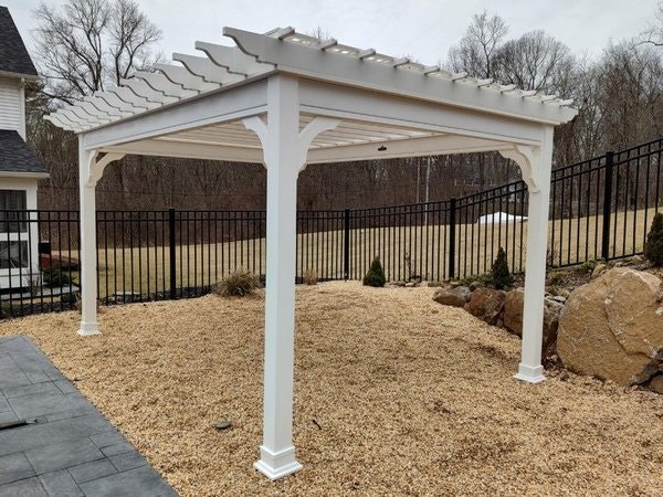 Traditional Vinyl Pergola Kit from DutchCrafters Amish Furniture