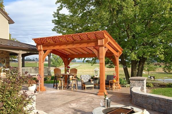 Amish Santa Fe Cedar Pergola Kit