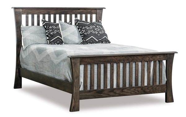 Amish Mission Trestle Slat Bed
