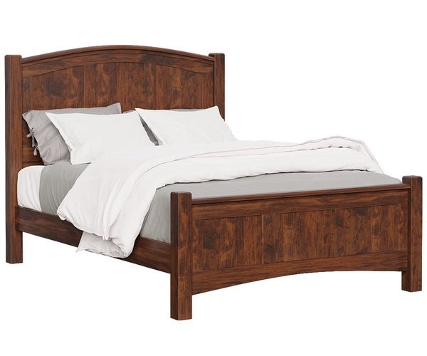 Amish Fern Arched Panel Bed