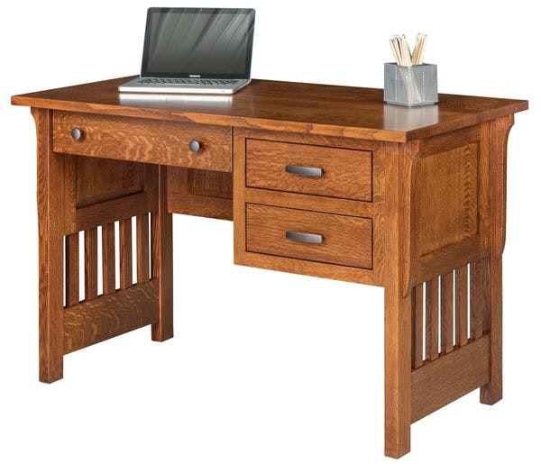 Churchill Mission Slat Desk with Three Drawers