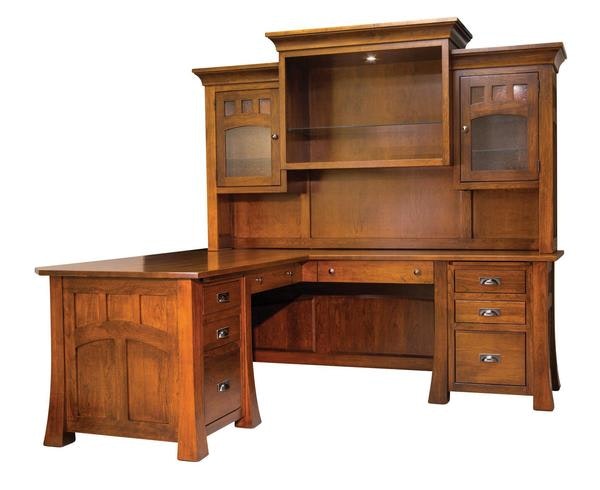 Amish Gallanheim Corner Desk with Optional Topper