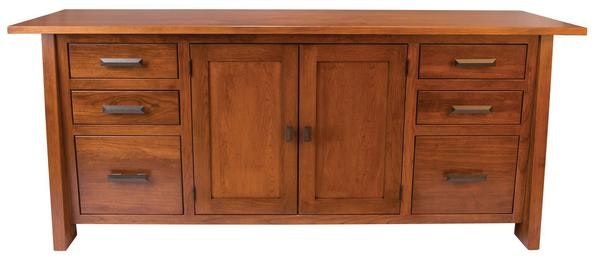 Amish Meridian Credenza with Two Middle Doors