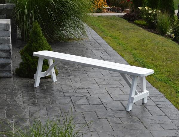 Amish Pine Wood Traditional Backless Outdoor Bench