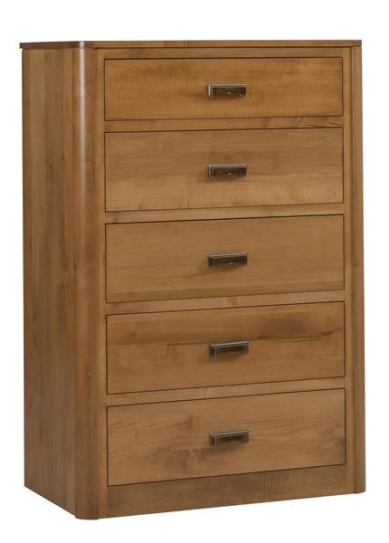 Amish 54 Tall Mars Chest of Drawers shown in Brown Maple with S-14 Stain