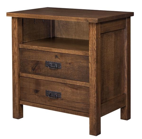 Amish Toledo 2-Drawer Nightstand