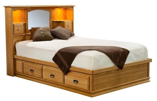 Amish Traditional Platform Storage Bed