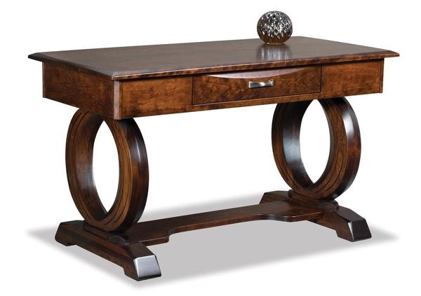 Amish Visionary 54  Writing Desk with Pencil Drawer and Solid Curved Base