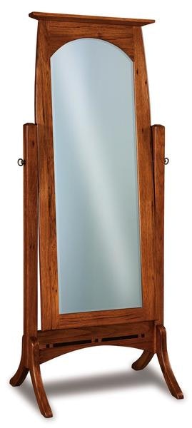 Amish 66 1/4 Tall Colorado Springs Cheval Beveled Mirror with Optional Jewelry Storage