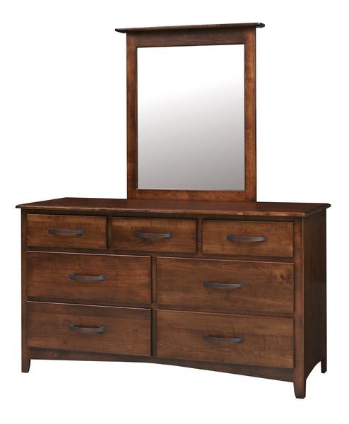 Amish Watford Solid Wood Dresser with Optional Mirror