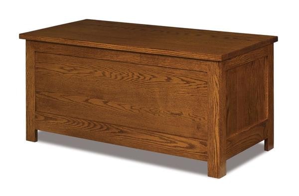Amish 44 Wide Flush Mission Blanket Chest with Cedar Bottom and All Four Sides Lined