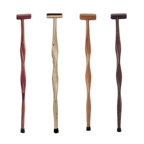 Amish Hardwood Twisted Walking Cane with Handle