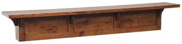 Amish Fireplace Mantel Shelf - Choose Sizes and Woods