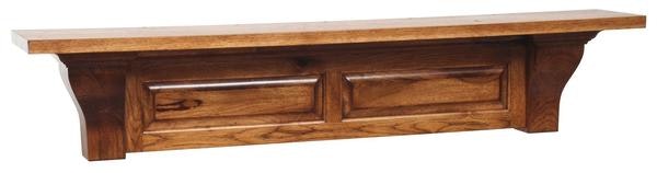 Amish Classic Raised Panel Fireplace Mantle - Choose Sizes and Woods