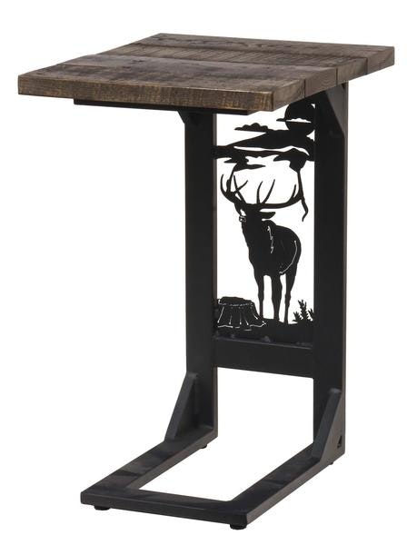 Amish Regular Rustic Sofa Server with Elk