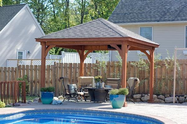 Amish 10' x 10' Pine Wood Pavilion Kit