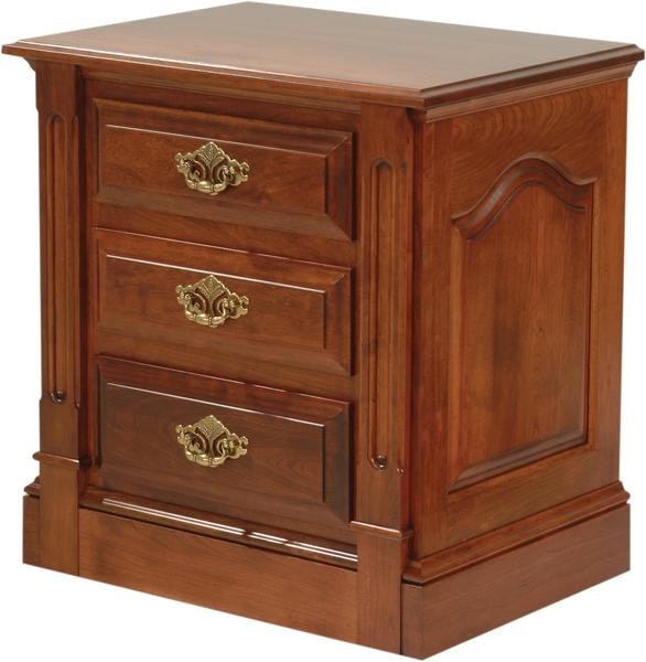 Amish Marcelle Traditional Night Stand with 3 Drawers