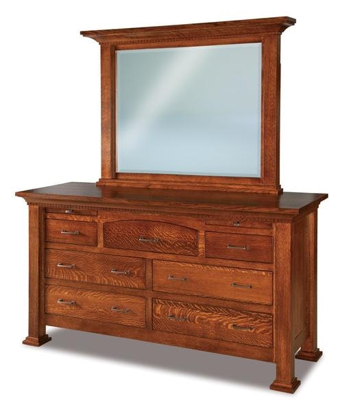 Amish 71 Wide David 7-Drawer Dresser with Jewelry Drawers