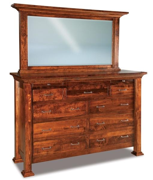 Amish 71 Wide David 9-Drawer Dresser with Jewelry Drawers