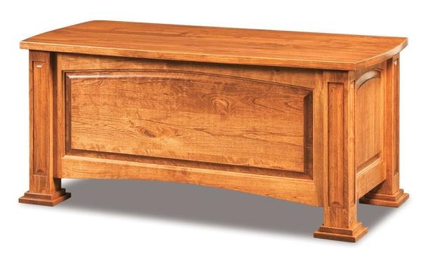 Amish 46 Wide William Blanket Chest with Cedar Bottom and Soft Close Lid Hinge