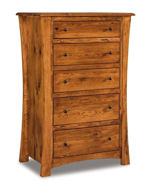 Amish 54 Tall Isaiah Hardwood Tall 5-Drawer Chest of Drawers