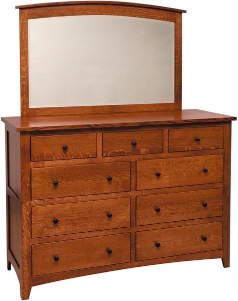Amish Handcrafted Mission Mule Base Dresser with Optional Mirror