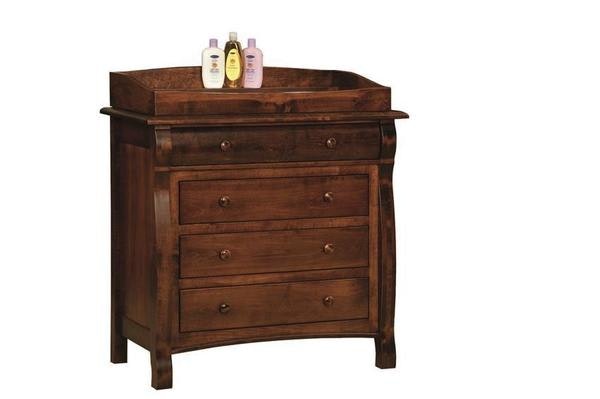 Amish Emerson Four Drawer Changing Table Dresser