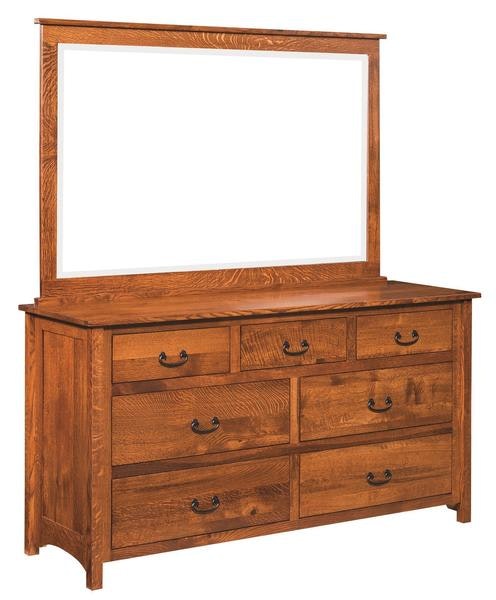 Amish Saginaw  Dresser with Optional Mirror