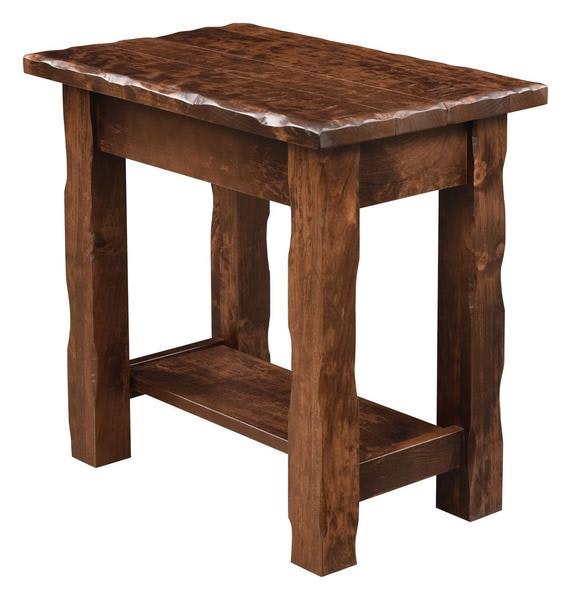 Amish Alcova Hand Hewn Chair Side Table