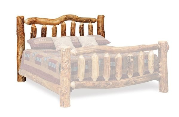 Rustic Log Bed Headboard