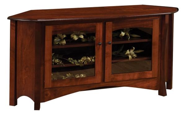 Amish Moorcroft Corner TV Stand
