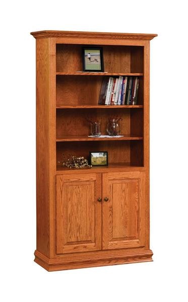 Hardwood Bookcase with Optional Doors by DutchCrafters Amish Furniture