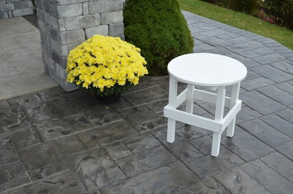 Amish Poly Round Side Table