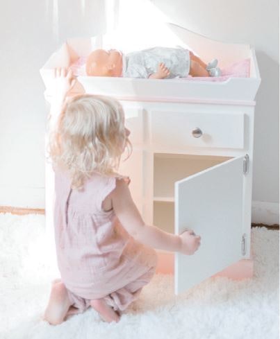 Amish Children's Wooden Doll Changing Table