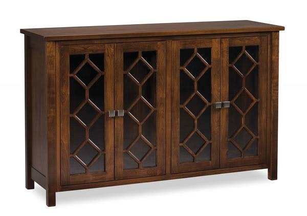 Amish Alden Solid Wood Dining Sideboard with Decorative Doors