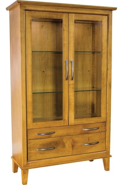 Amish Monet Glass Storage Cabinet