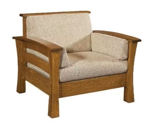Amish Leavenworth Wood Frame Lounge Chair