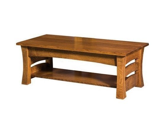 Quarter Sawn White Oak Leavenworth Coffee Table with Michaels Cherry Finish