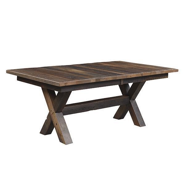Amish Buxton Reclaimed Barn Wood Extension Dining Table