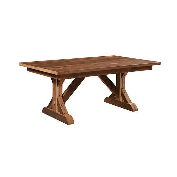 Amish Stretford Reclaimed Barn Wood Solid Top Dining Table