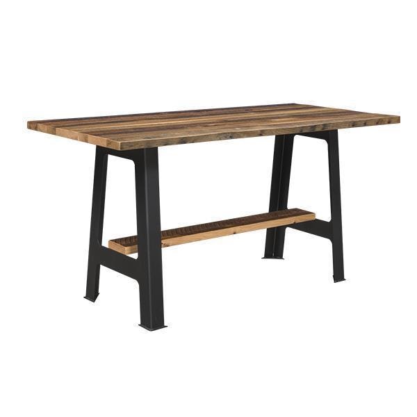 Amish Reclaimed Barnwood Kings Bridge Bar Table