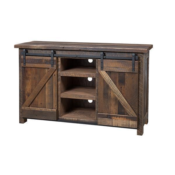 Amish Reclaimed Barndoor TV Stand