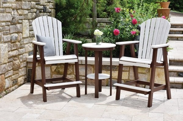 Berlin Gardens Comfo-Back Patio Bar Chair Set from DutchCrafters