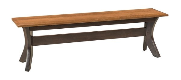 Amish Solid Wood Barcelona Backless Trestle Bench
