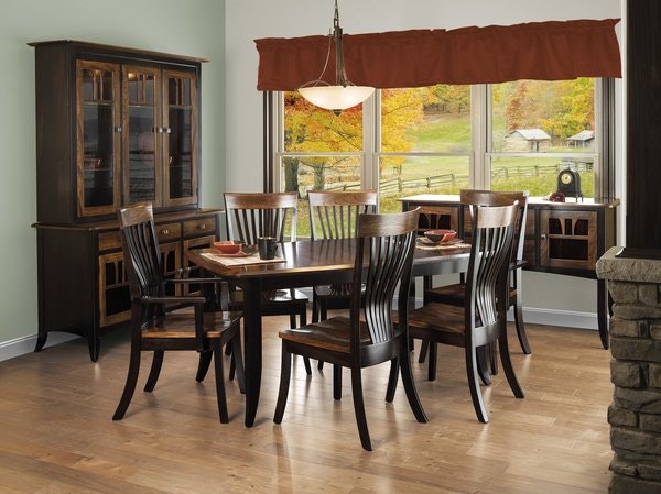 Amish Emily 7-Piece Extension Dining Room Set - Quick Ship