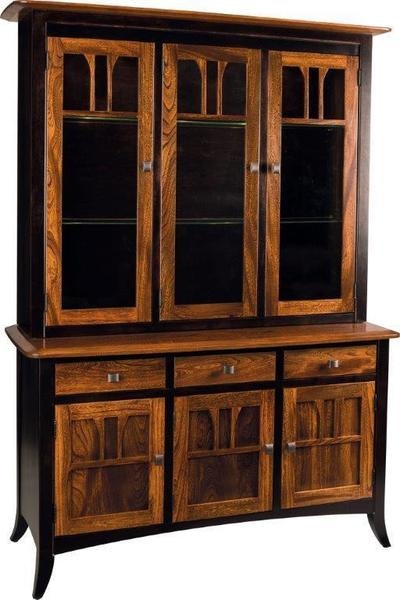 Amish Emily 3 Door Hutch and Buffet - Quick Ship