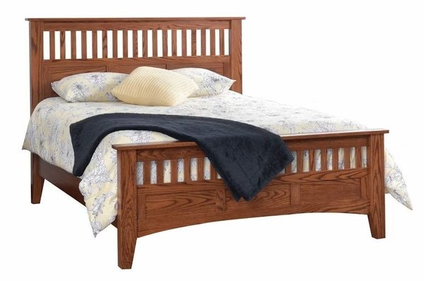 Amish Siesta Mission Bed in Oak Wood