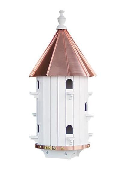 Amish Made Large 10 Hole Birdhouse with Copper Roof